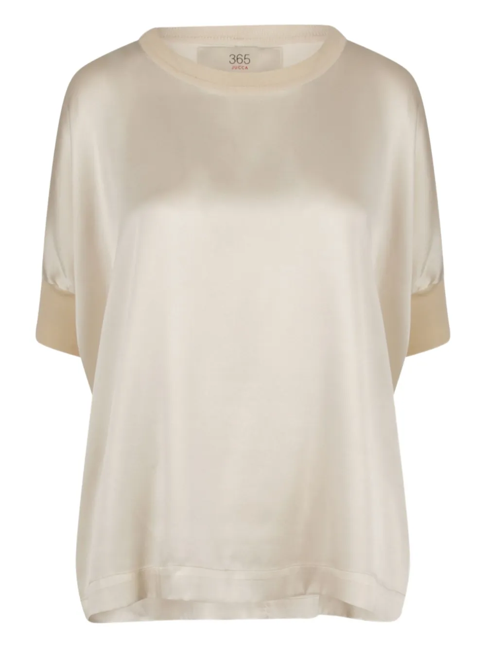 Jucca cotton-blend short-sleeved blouse | Neutrals | Image 1