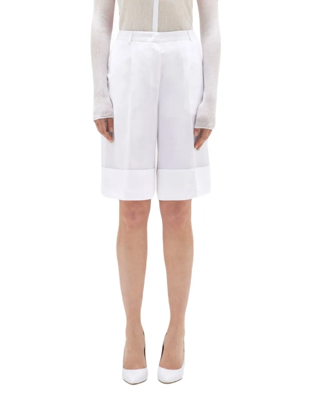 Blugirl high-waist bermuda shorts Wit