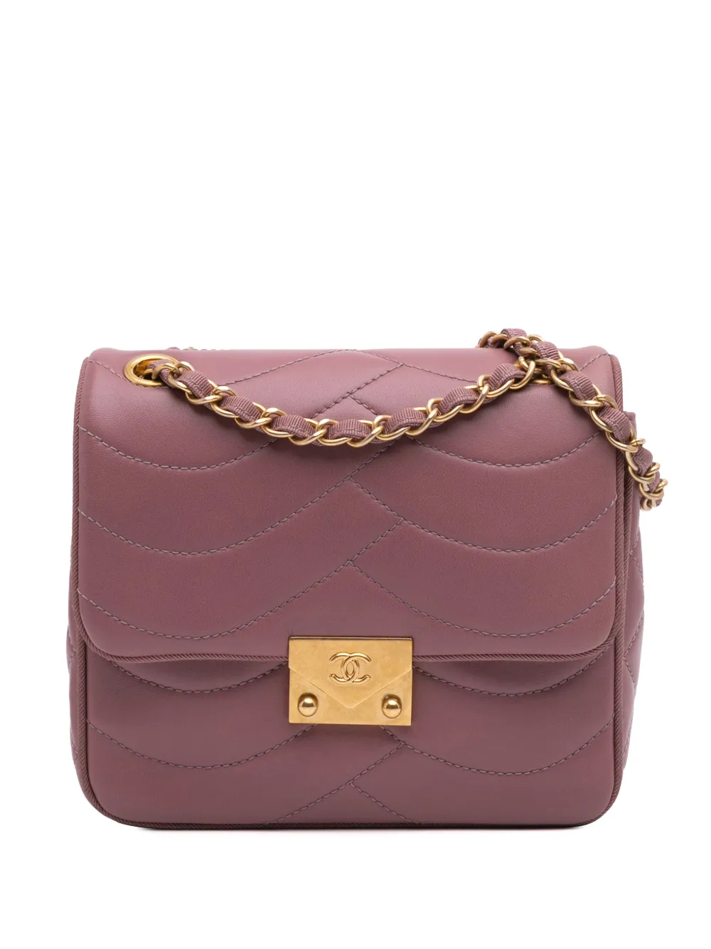 CHANEL Pre-Owned 2015-2016 パリ ソウル ミニ ラムスキン パゴダ シングルフラップ ショルダーバッグ - ピンク CHANEL Pre-Owned 2015-2016 パリ ソウル ミニ ラムスキン パゴダ シングルフラップ ショルダーバッグ - ピンク