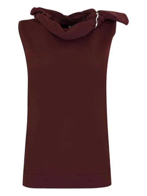 Liviana Conti draped cowl-neck sleeveless top