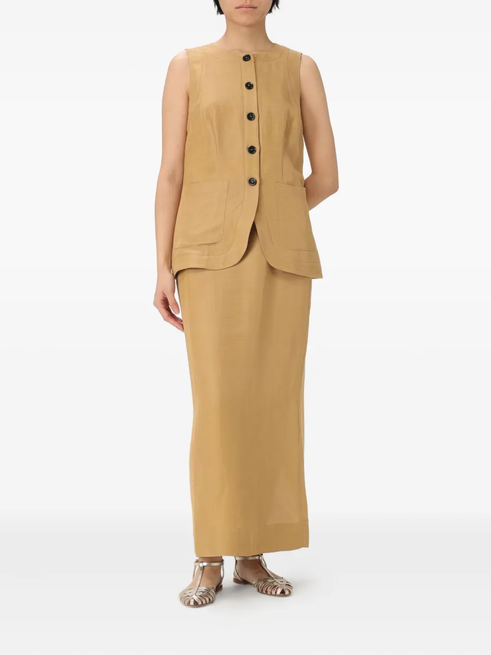 Liviana Conti button-fastening pocket vest | Waistcoats & Gilets | Image 2