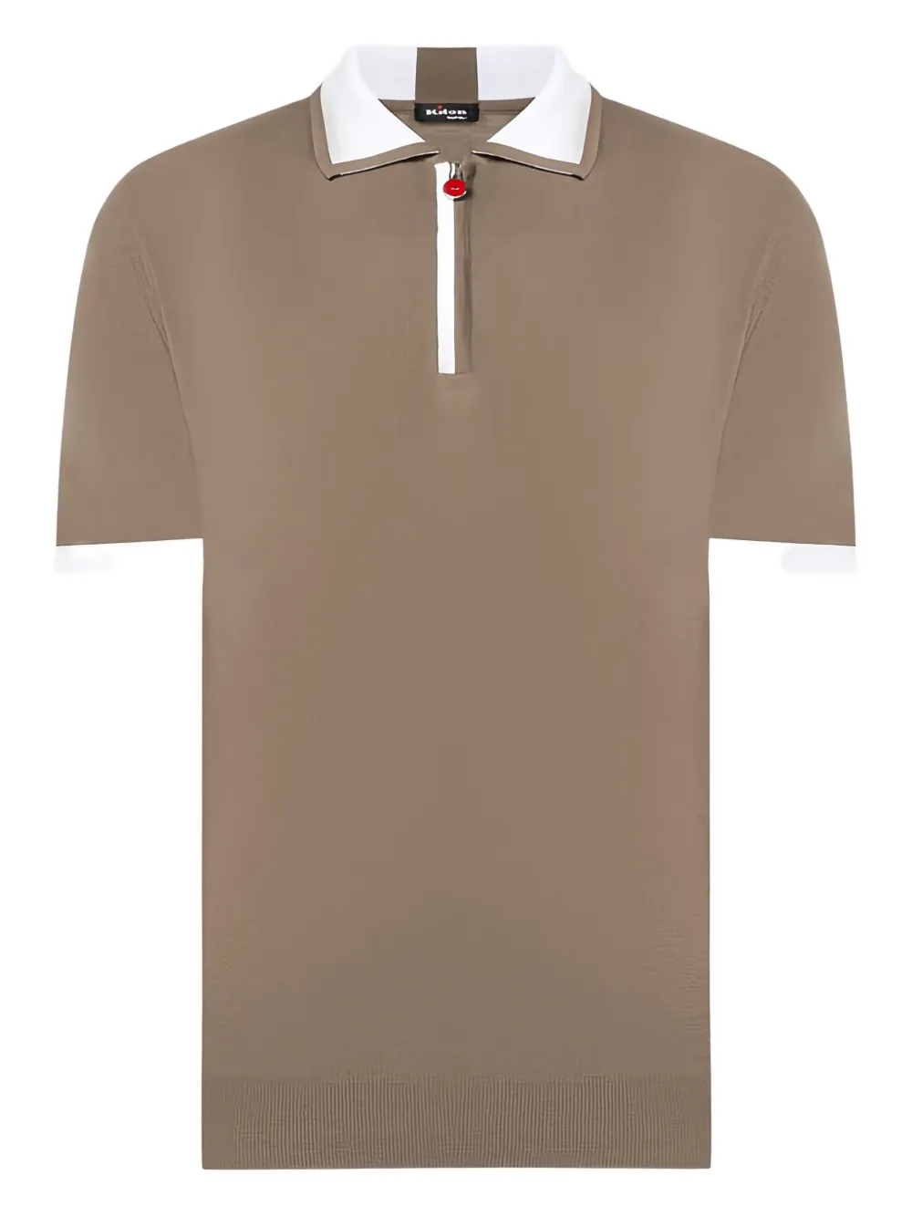 Kiton playera tipo polo con cierre | marrón | Image 1