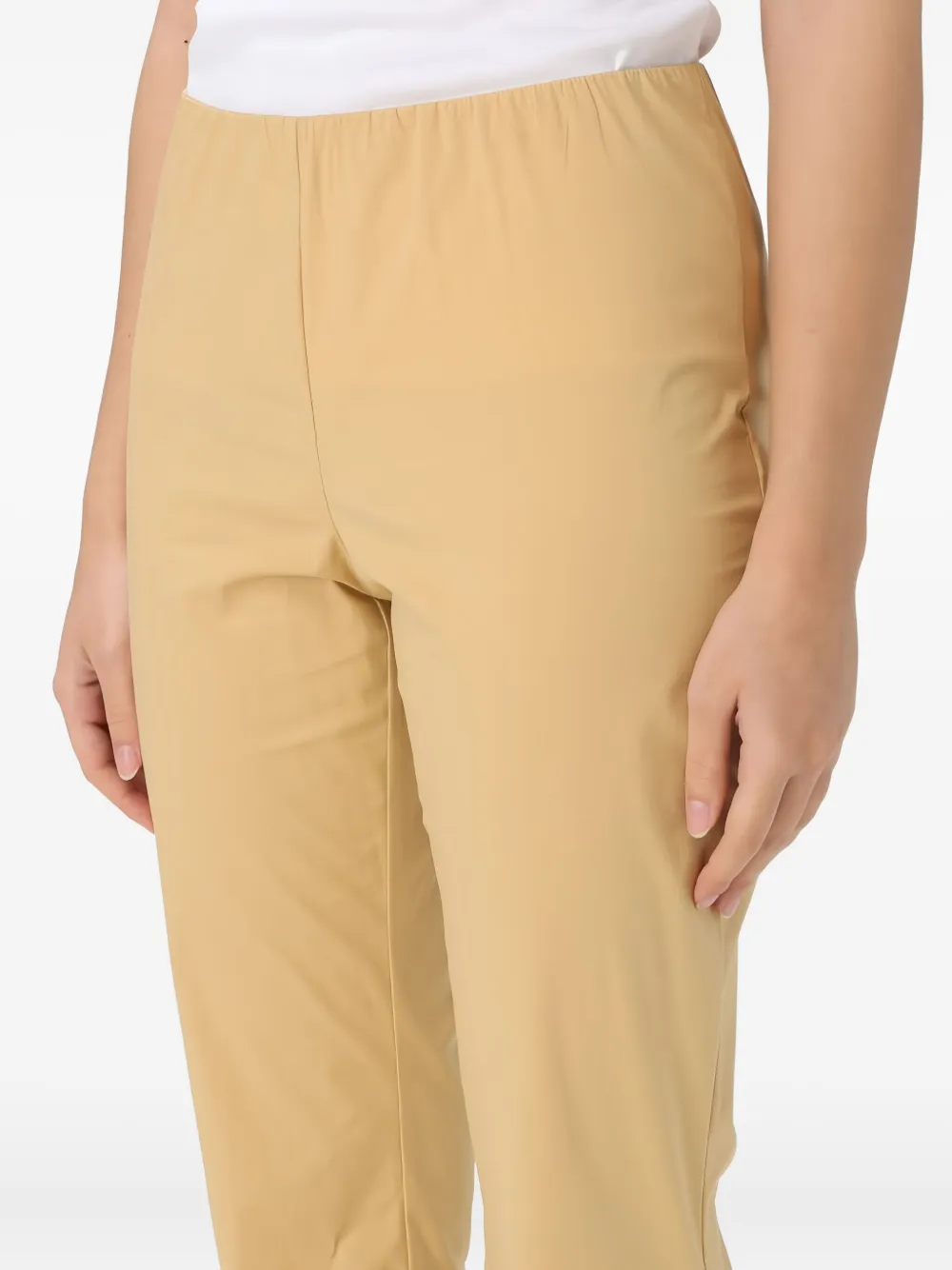Liviana Conti Broek met elastische taille Beige