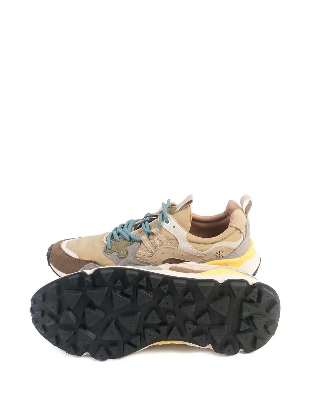 FLOWER MONTAIN Yamano 3 multi-panel sneakers Neutrals