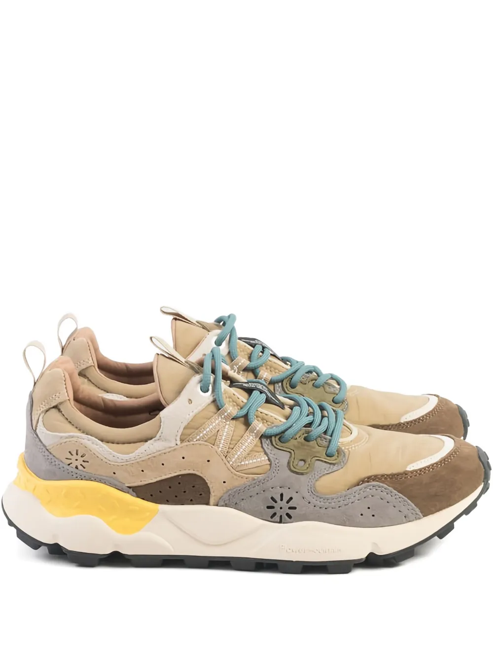 FLOWER MONTAIN Yamano 3 multi-panel sneakers Neutrals