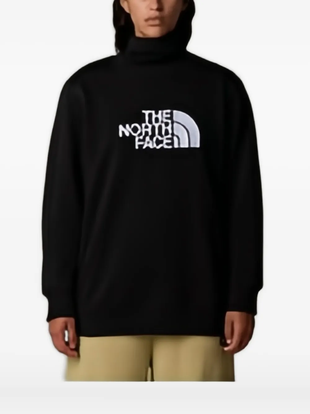 The North Face Logo Hoodie In Black