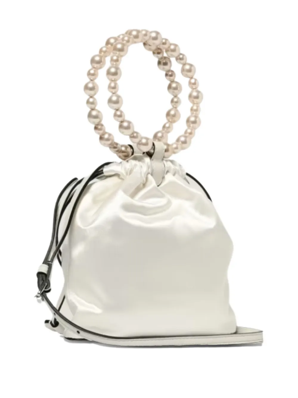 Moschino Shopper verfraaid met parel Wit