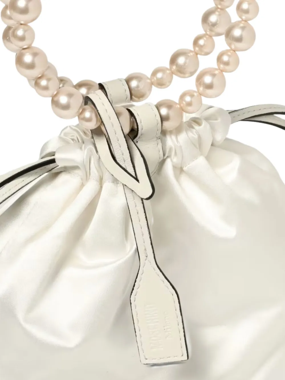 Moschino Shopper verfraaid met parel Wit