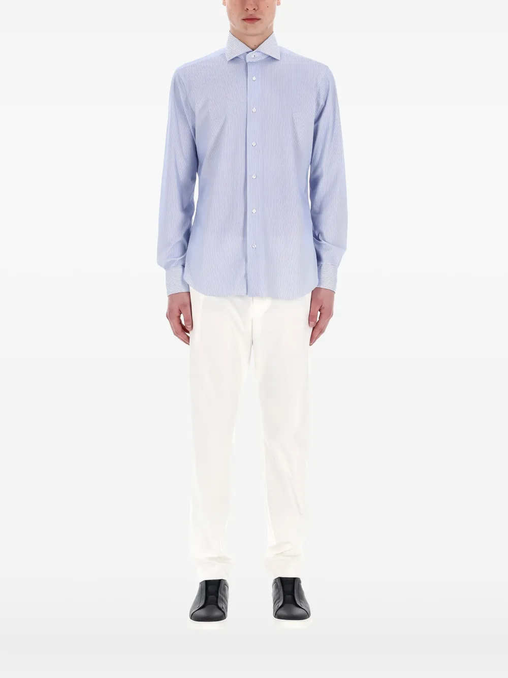 Barba camisa con rayas estampadas | azul | Image 1