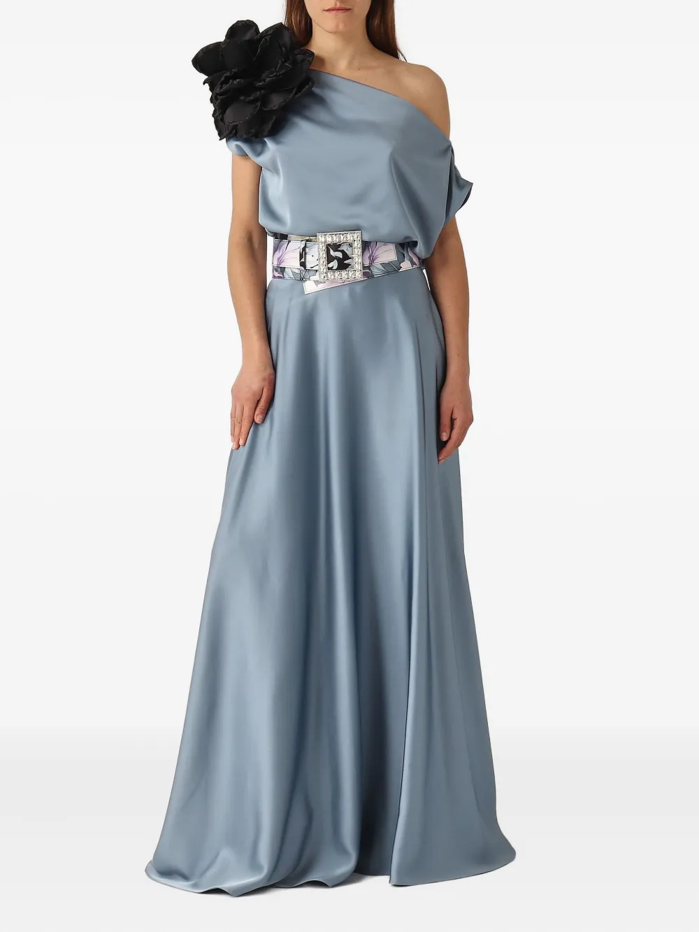 Giada Curti High-waisted Maxi Skirt In Blue