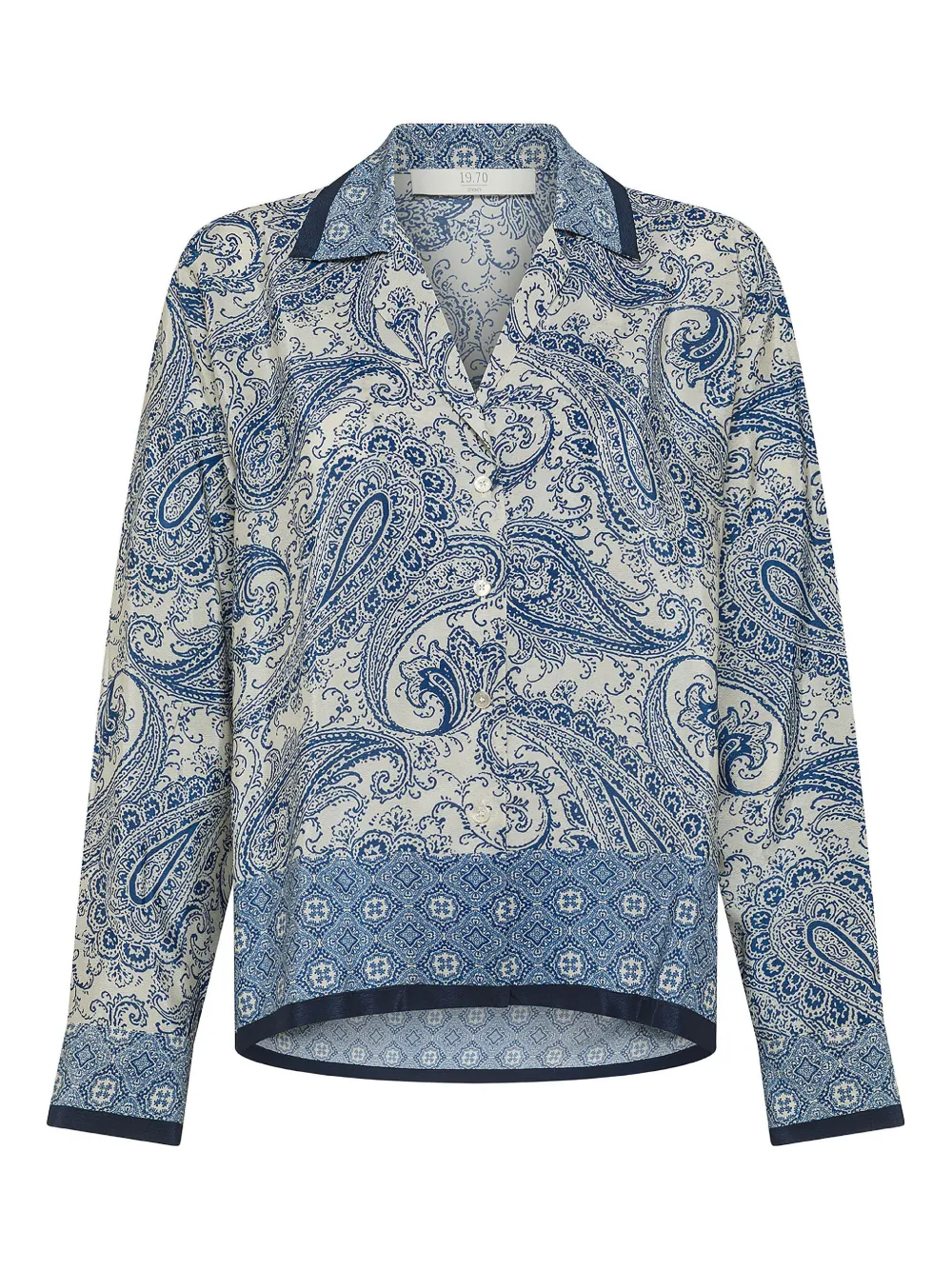 Seventy Paisley-print Longsleeve Shirt In Blue