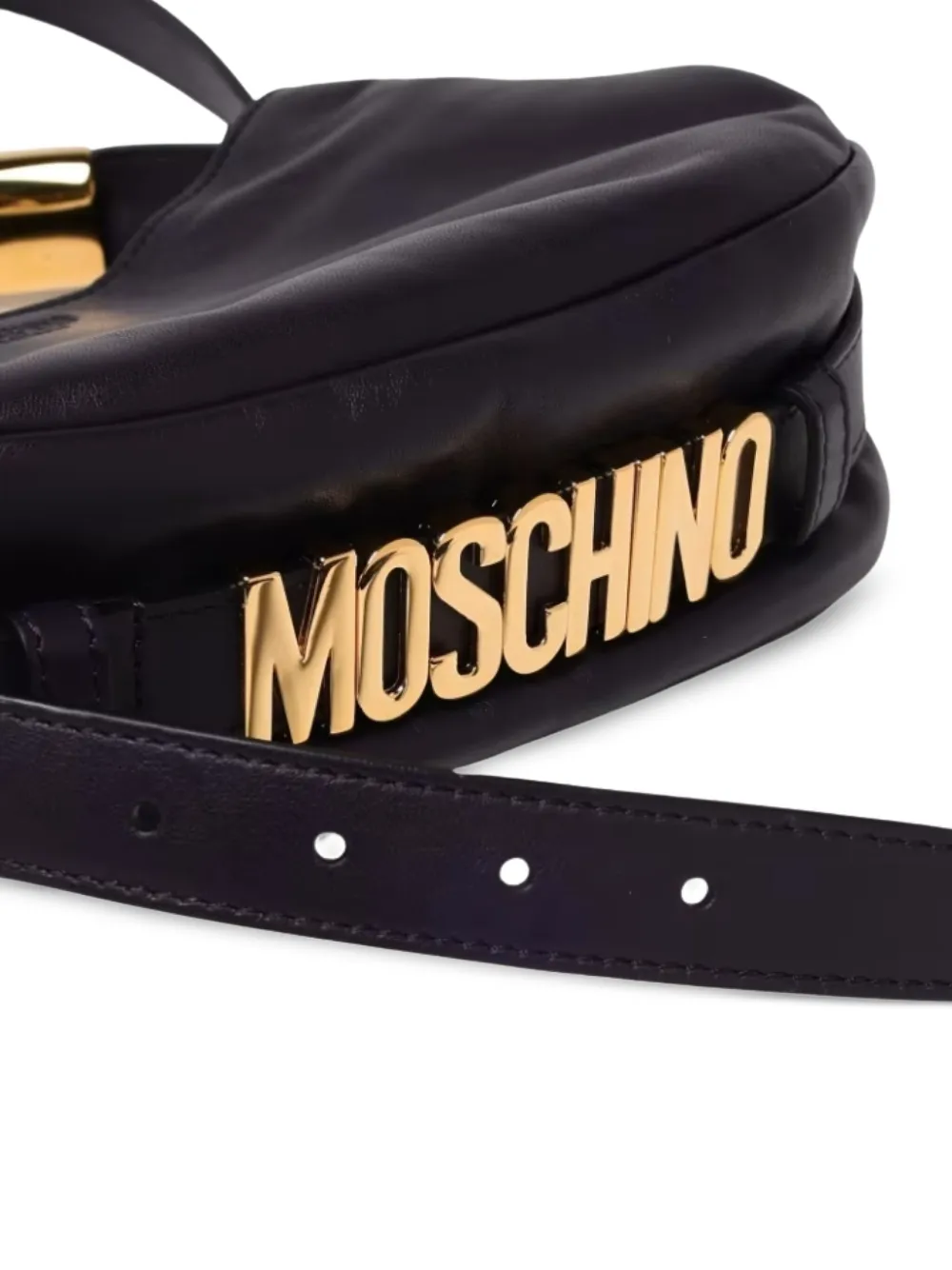 Moschino logo-appliqué tote bag Zwart