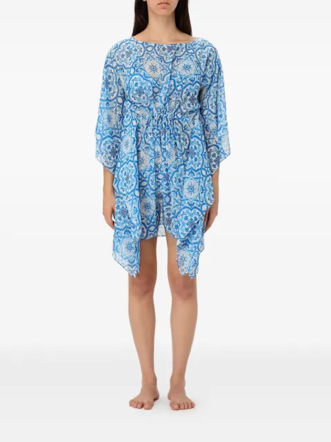 MC2 Saint Barth tile-print drawstring beach dress