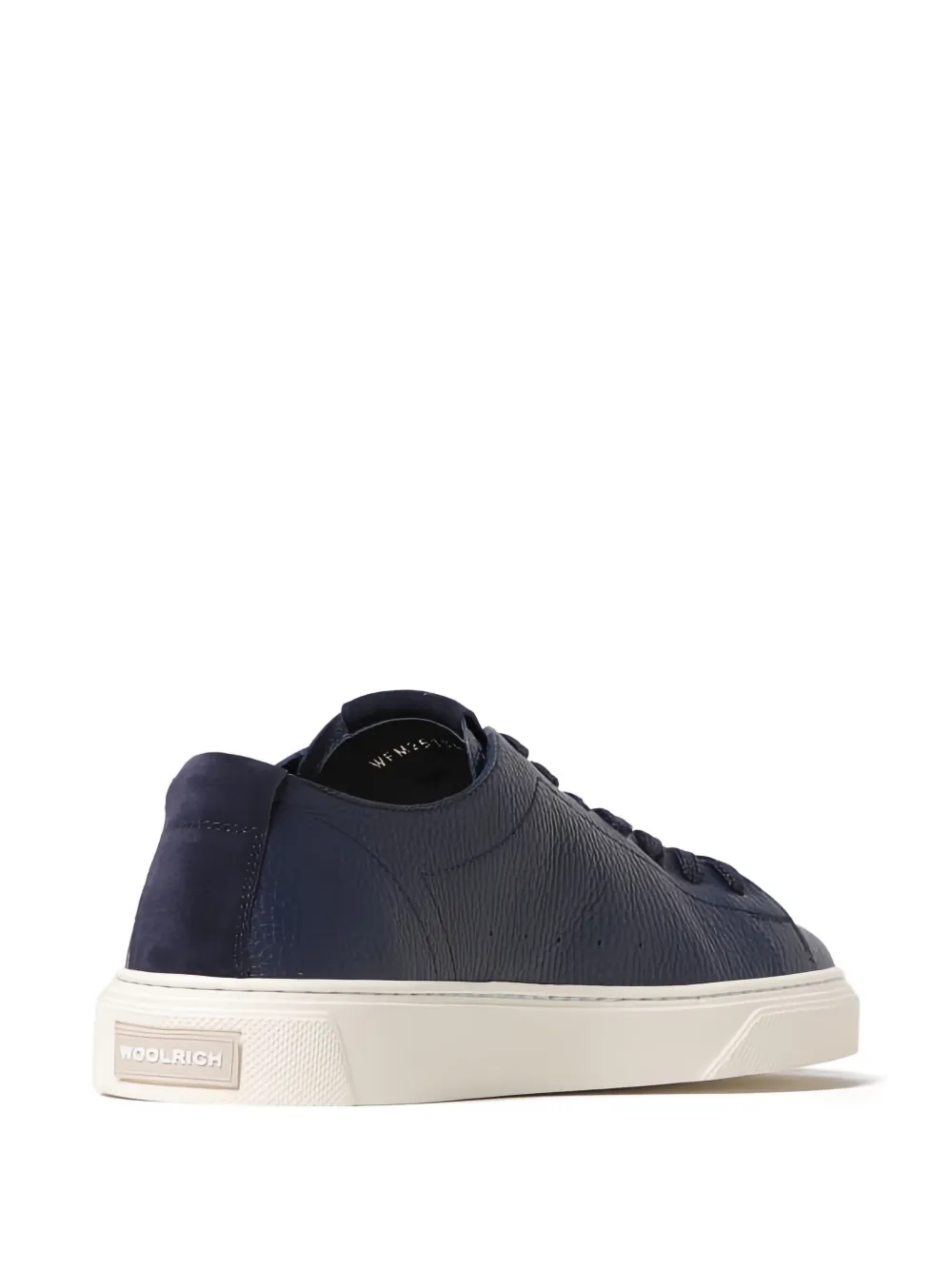 Woolrich leather lace-up sneakers Blue
