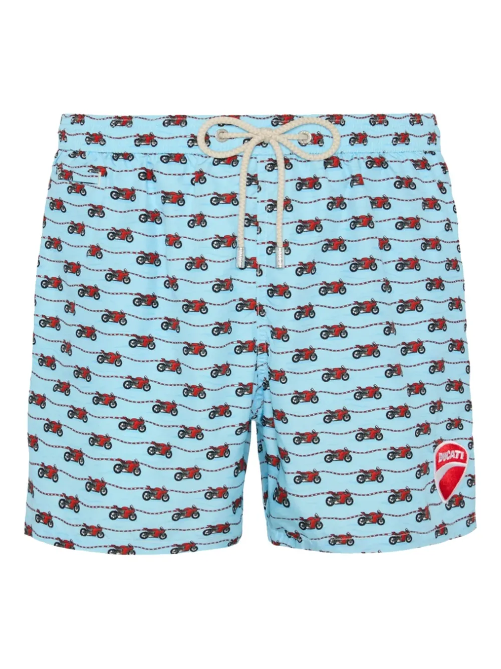 MC2 Saint Barth x Ducati motorcycle-print swim shorts Blauw