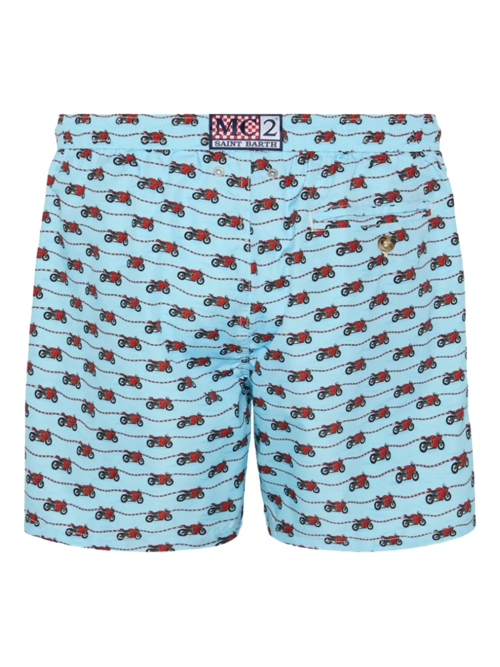 MC2 Saint Barth x Ducati motorcycle-print swim shorts Blauw