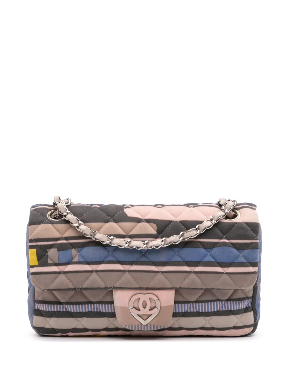 CHANEL Pre-Owned 2008-2009 Small Quilted Jersey Ocean Drive Flap shoulder bag | Multicolour | Image 1
