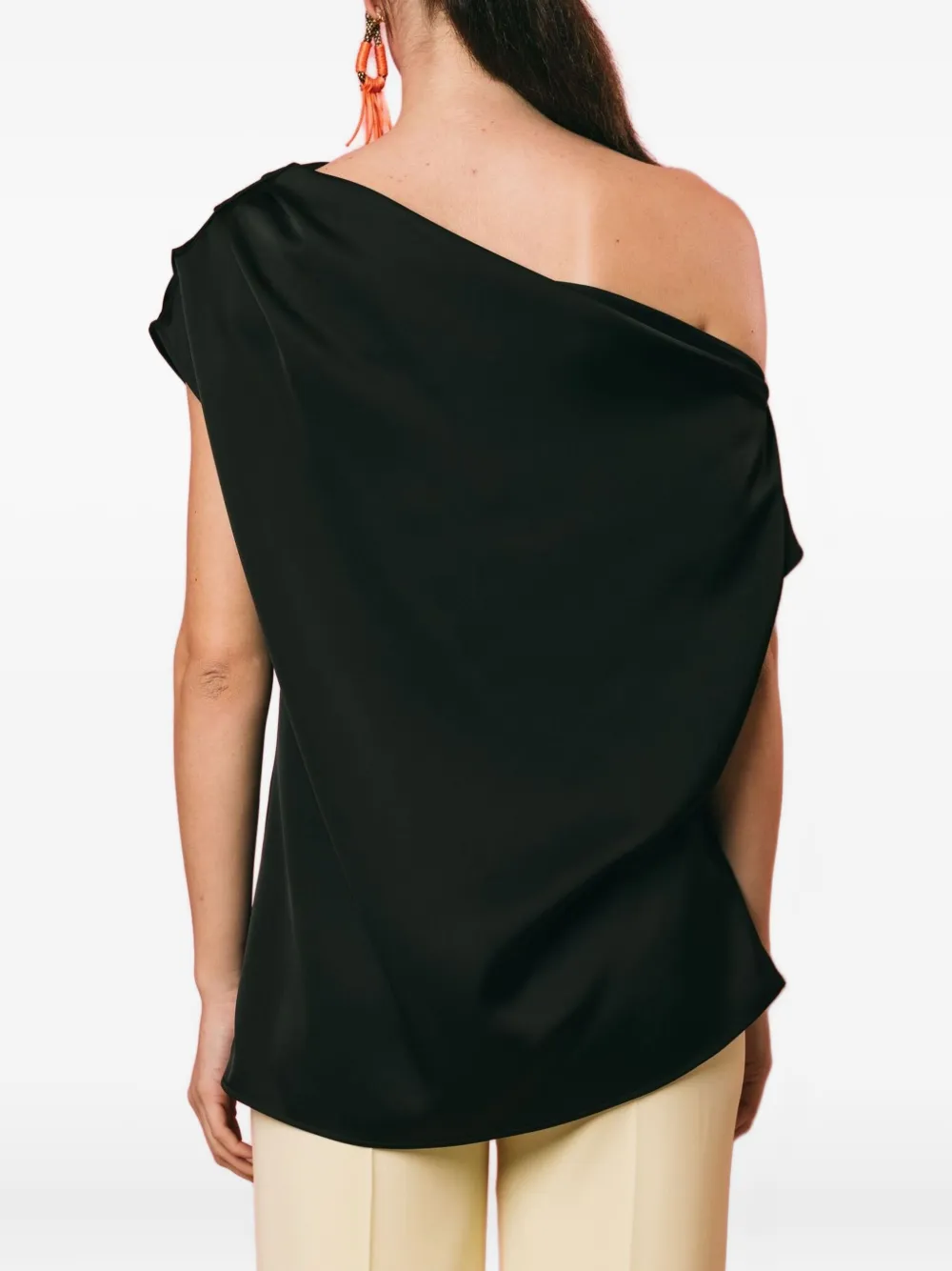GIADA CURTI Asymmetrische top Zwart