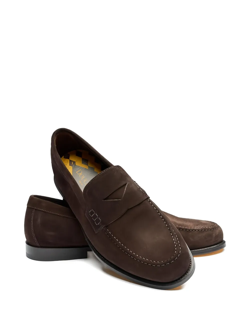 Doucal's suede penny loafers Brown