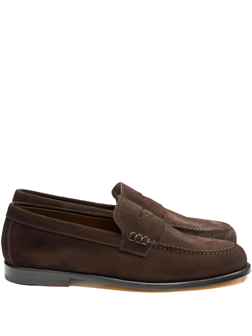 Doucal's suede penny loafers | Brown | Image 1
