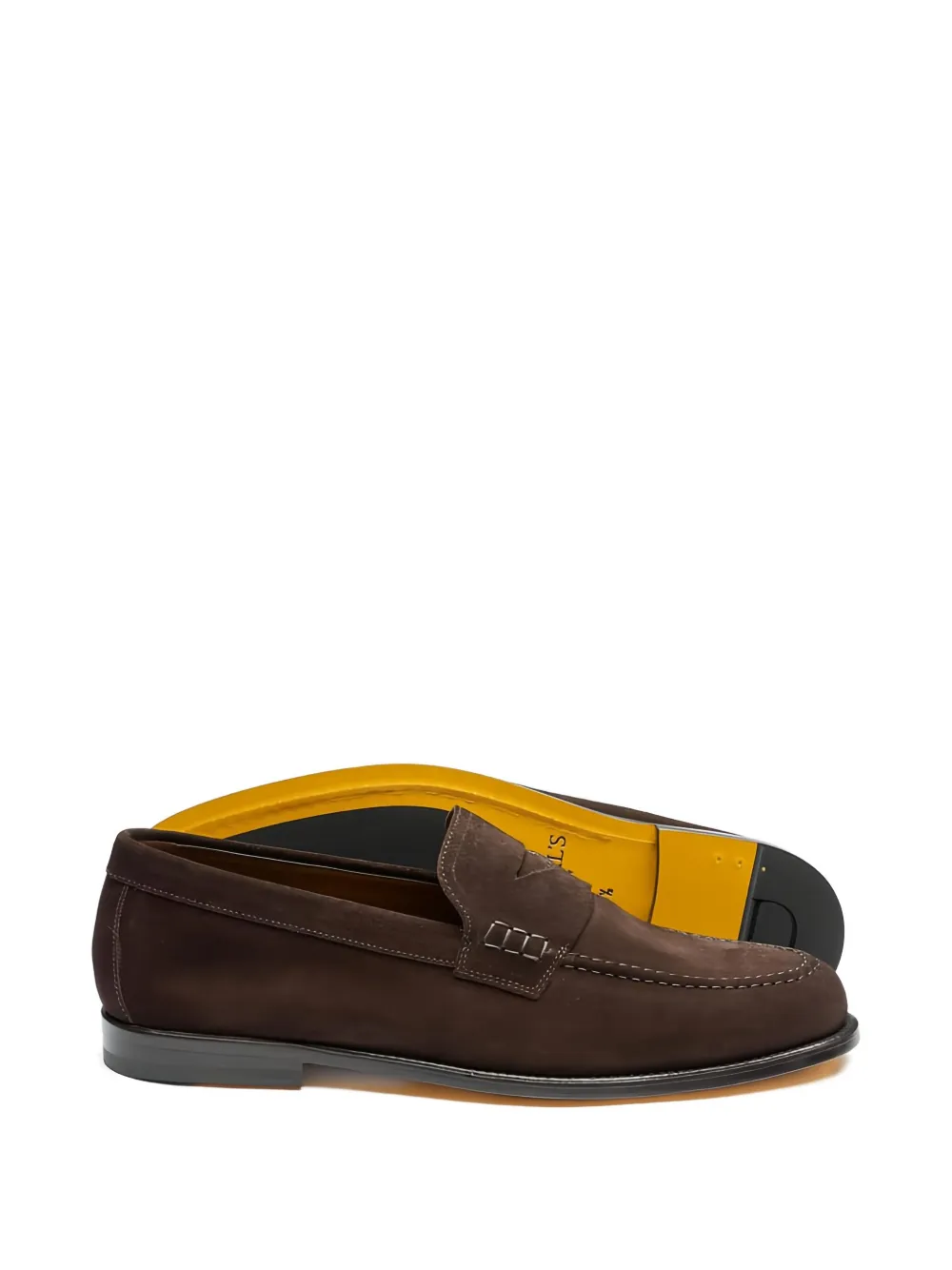 Doucal's suede penny loafers Brown