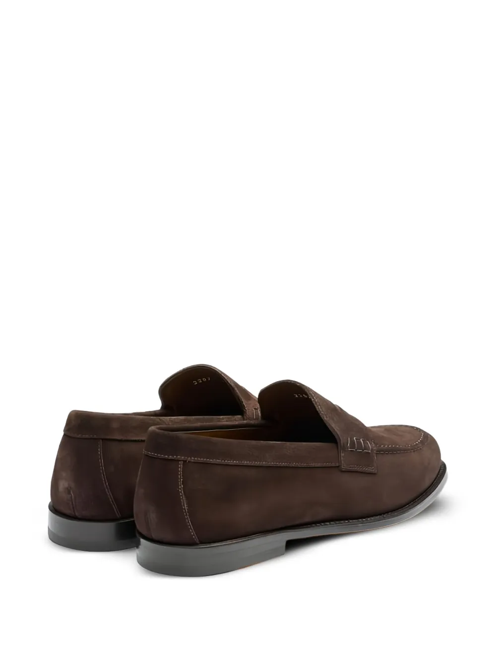Doucal's suede penny loafers Brown