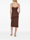 Patrizia Pepe split-neck midi dress - Brown