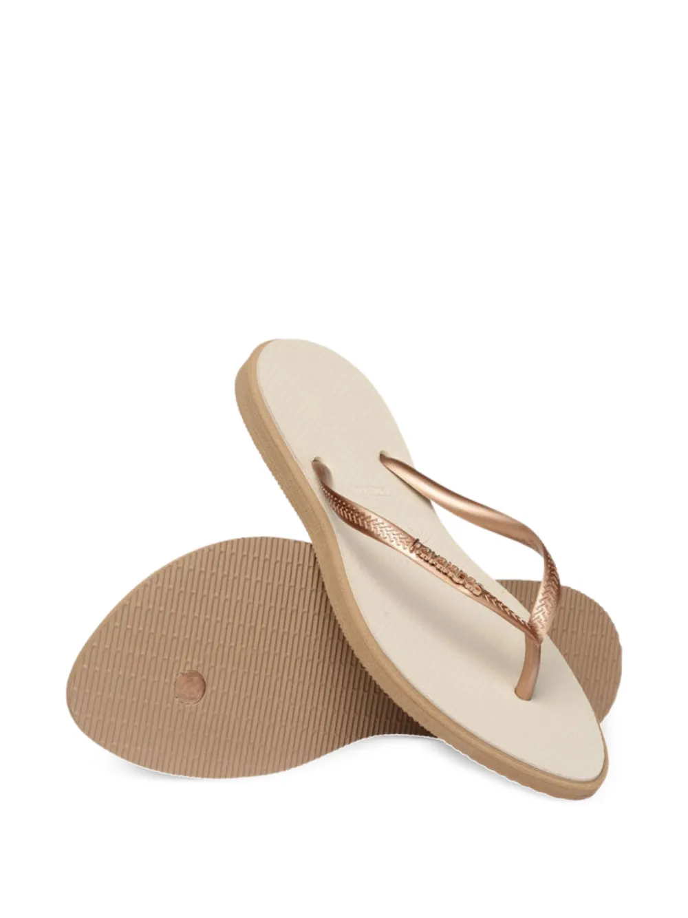 Havaianas Sandalen met logo-reliëf Beige