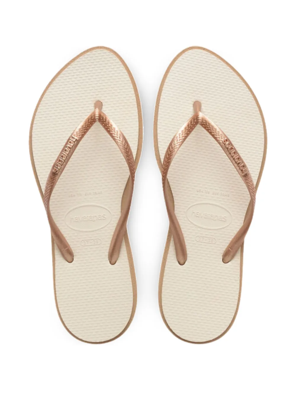 Havaianas Sandalen met logo-reliëf Beige