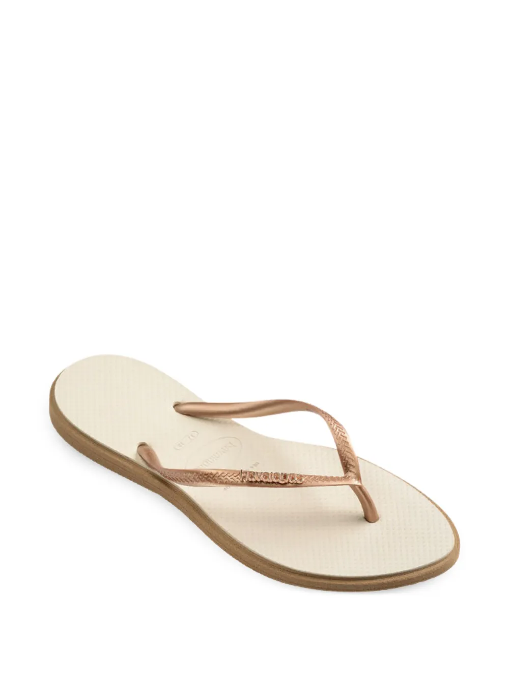 Havaianas Sandalen met logo-reliëf Beige