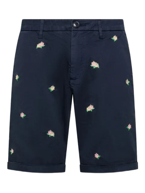Sun68 floral-embroidered chino shorts