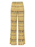 MALIPARMI geometric-print trousers - Yellow