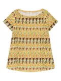 MALIPARMI geometric-print T-shirt - Yellow