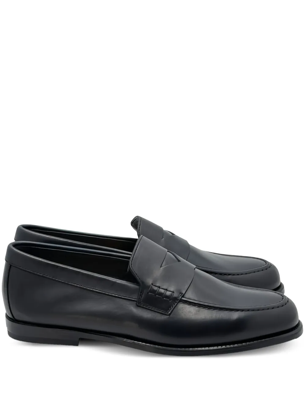 Doucal's penny leather loafers Blue