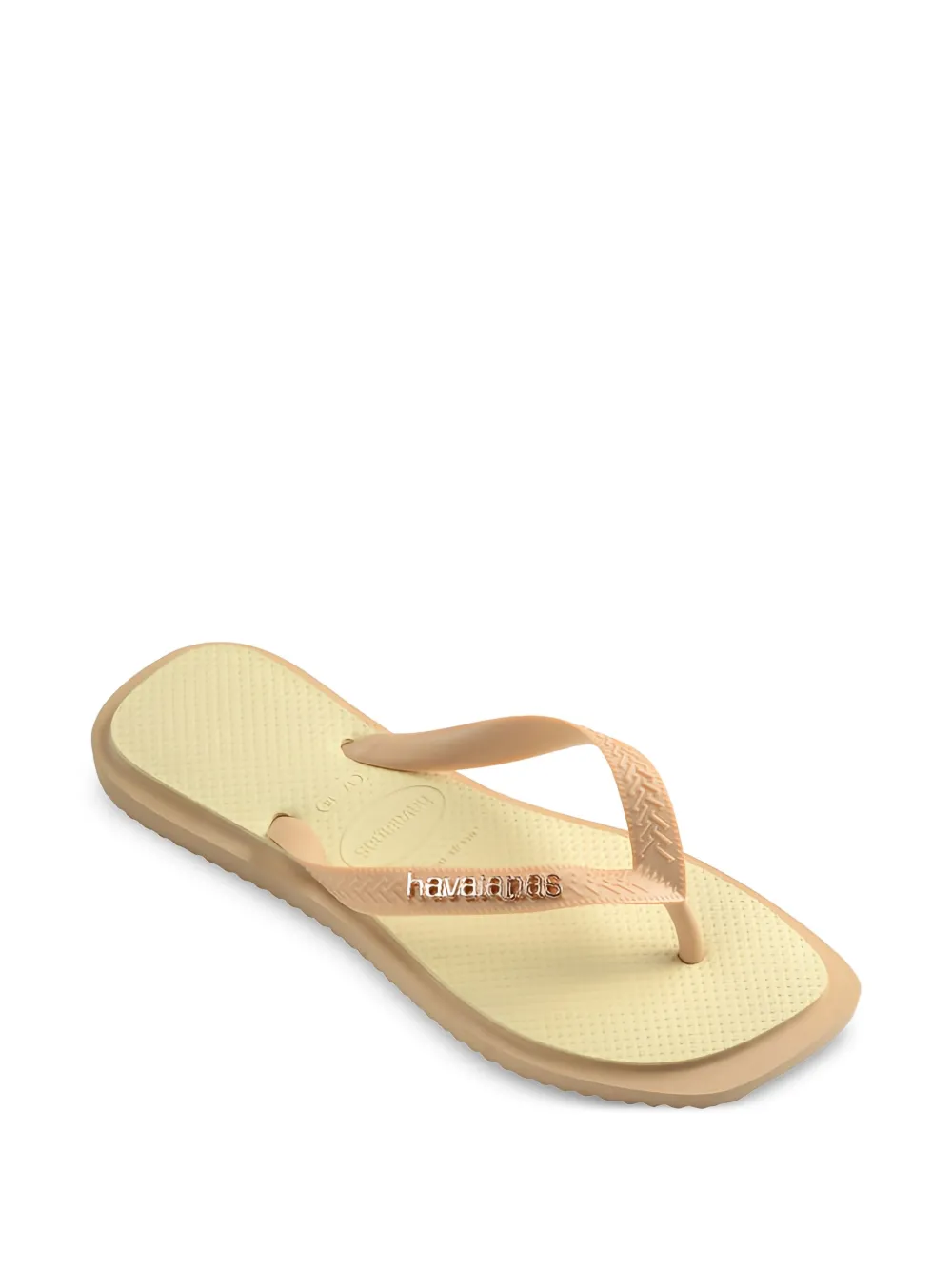 Havaianas Top Square Fusion sandalen verfraaid met logo Beige