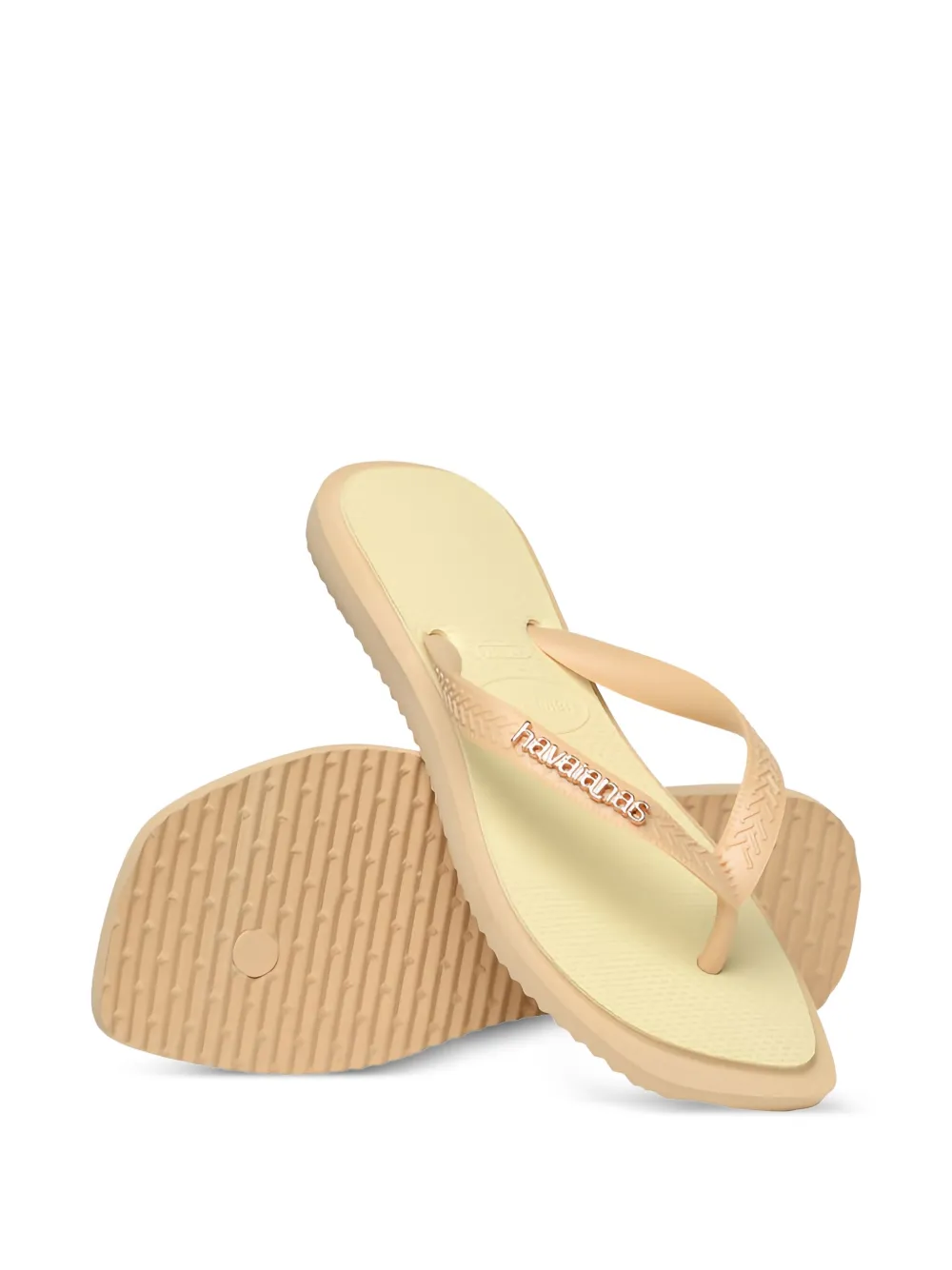 Havaianas Top Square Fusion sandalen verfraaid met logo Beige