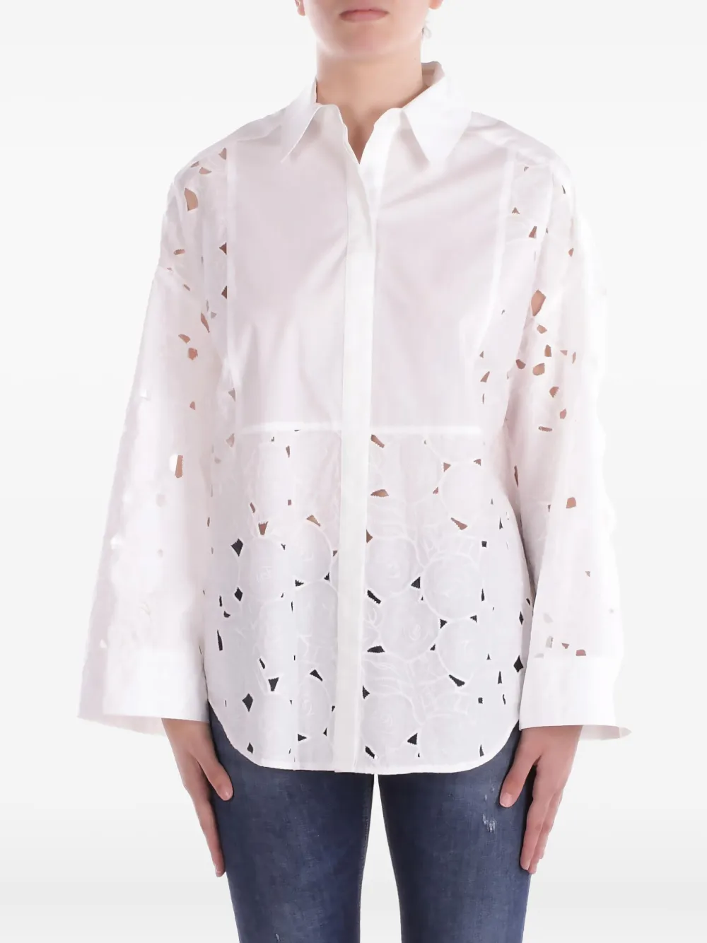 Blugirl Blouse met uitgesneden detail Wit
