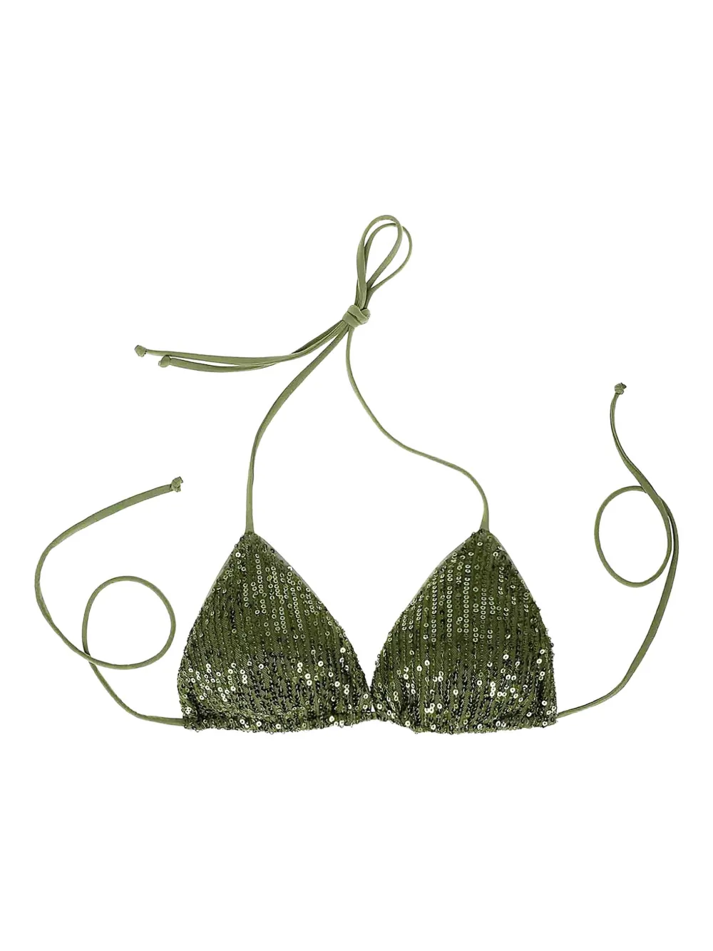 MC2 Saint Barth sequin triangle bikini top - グリーン MC2 Saint Barth sequin triangle bikini top - グリーン