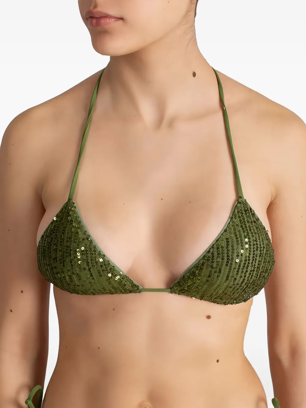 MC2 Saint Barth Bikinitop met pailletten Groen