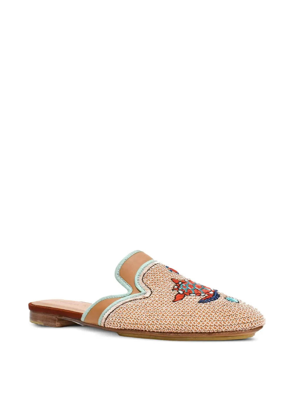 Meher Kakalia beaded turtle mules | Flat Mules | Image 2