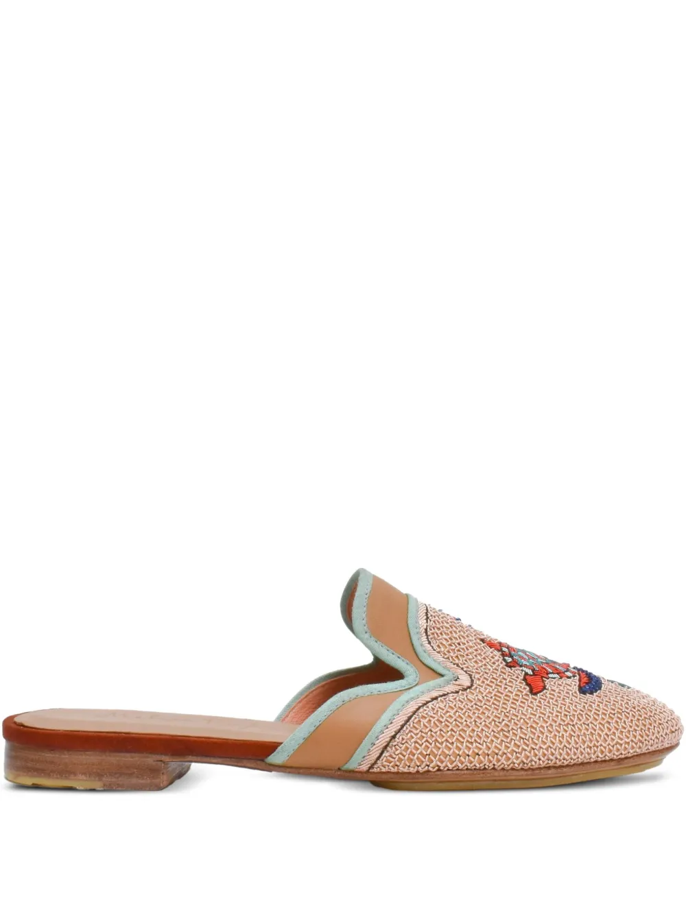 Meher Kakalia beaded turtle mules | Neutrals | Image 1