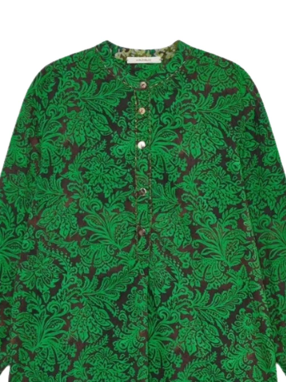 MALIPARMI Blouse met bloemenprint en knopen - Groen