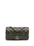 CHANEL Pre-Owned 2014 Extra Mini Rectangular Classic Patent Single Flap crossbody bag - Green