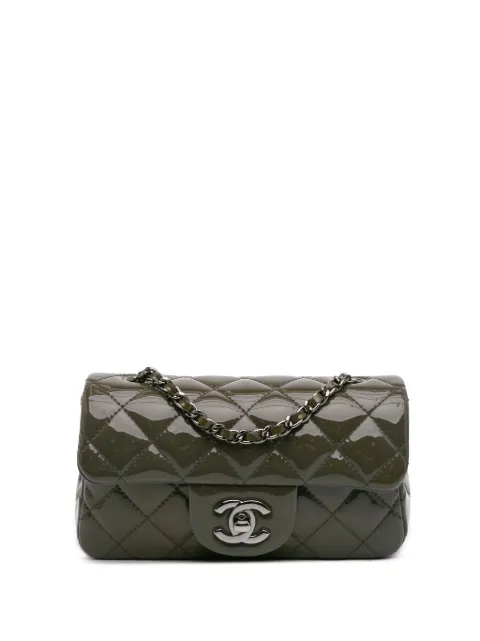CHANEL Pre-Owned 2014 Extra Mini Rectangular Classic Patent Single Flap crossbody bag