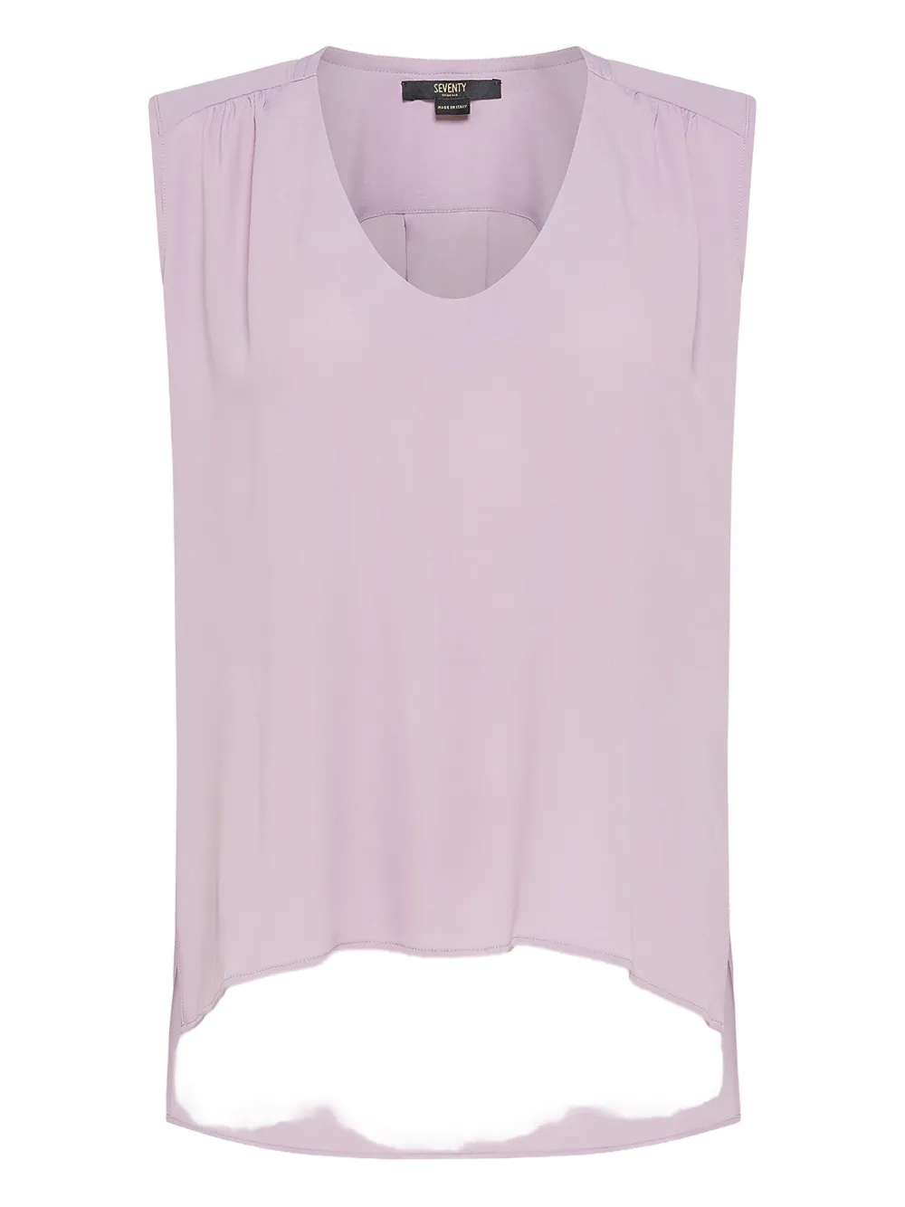 Seventy sleeveless pleated-back blouse Paars