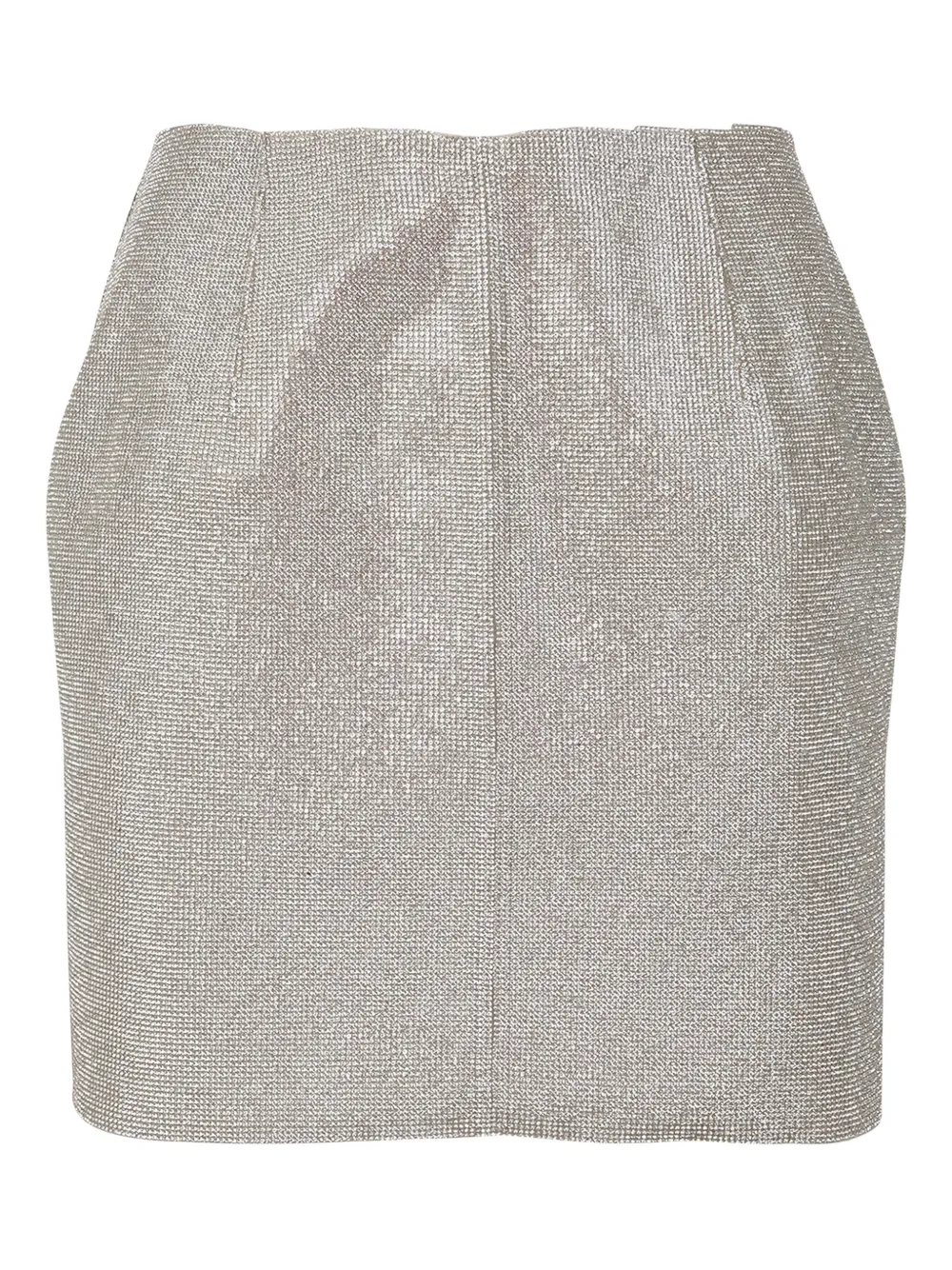 embellished zip-front skirt