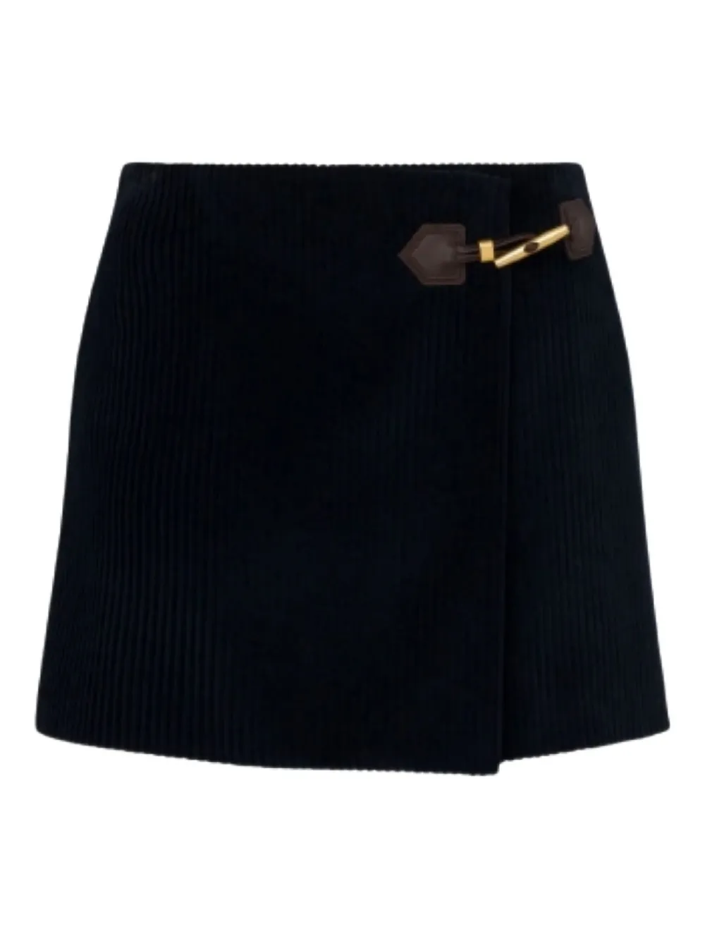 Moschino Buckle-wrap Mini Skirt In Blue