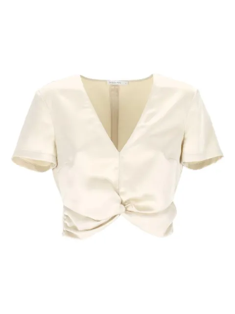 Patrizia Pepe twist-front satin top