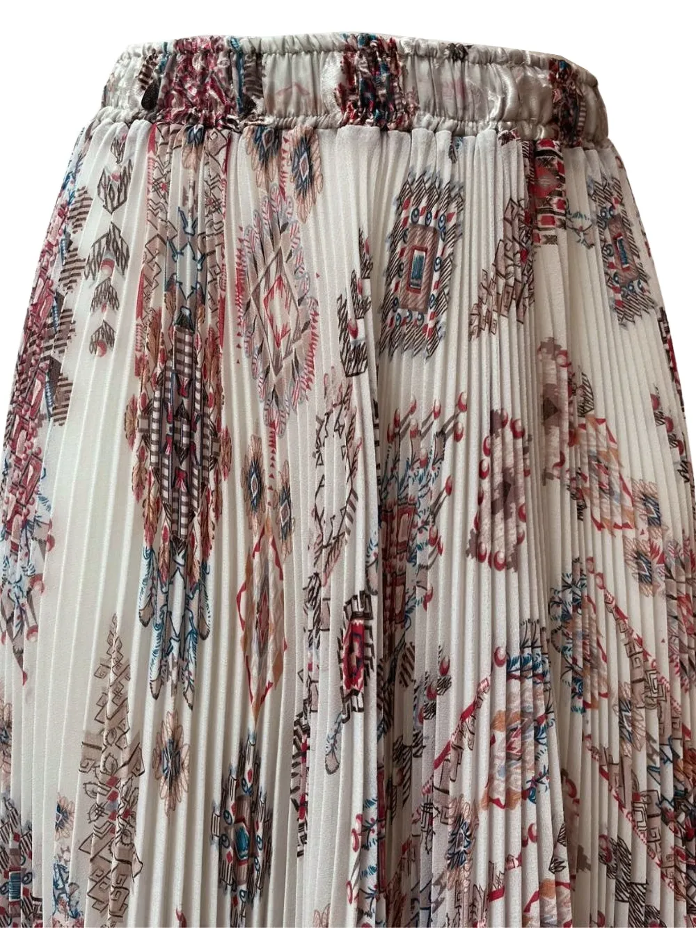 Ermanno Scervino pleated floral-print midi skirt Beige