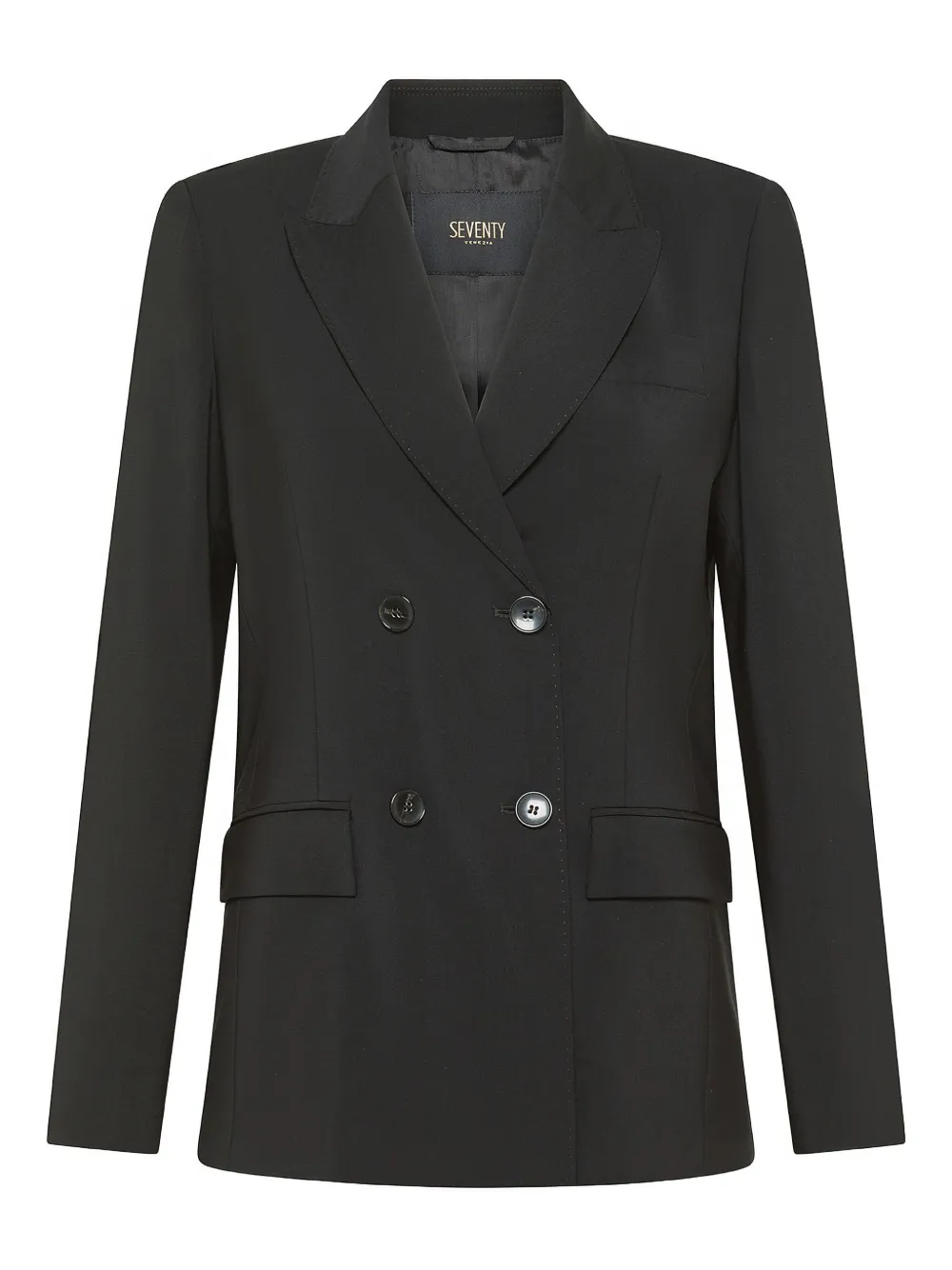 Seventy double-breasted three-quarter sleeve jacket | Black | Image 1